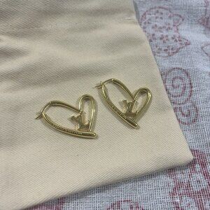 Louis Vuitton Gold Heart Shaped Earrings